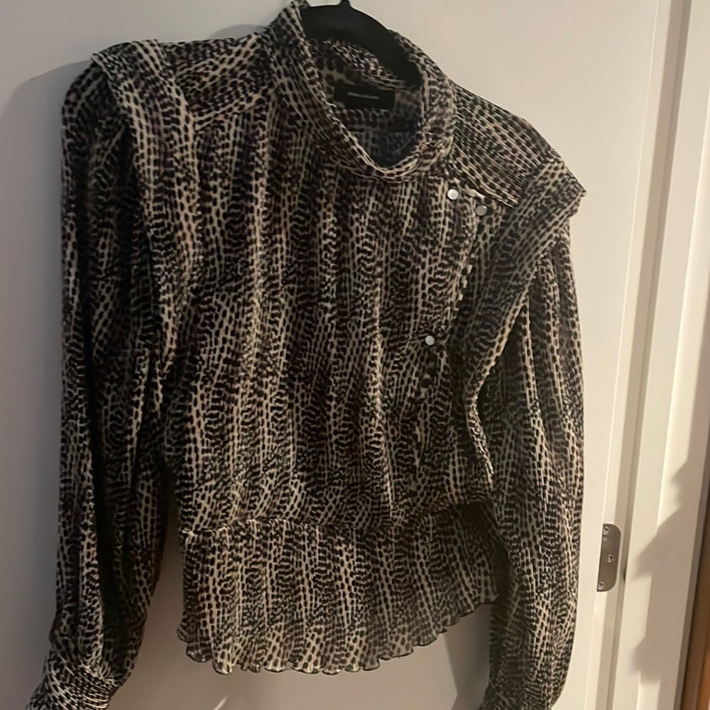Isabel marant silk blouse with removable shoulder pads